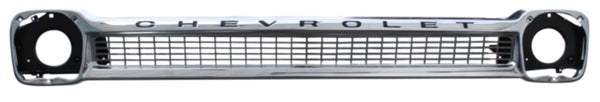64-66 Chevy Truck Aluminum Grille Shell Chevrolet Lettering & Head Light Bezels