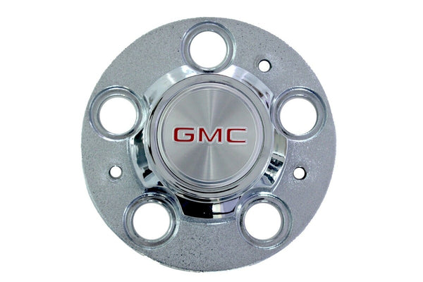 77-87 GMC C10 2wd Truck Chrome Rally Wheel Center Hub Caps with Logo 5-Lug