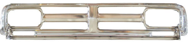 71-72 GMC C15 Truck Premium Chrome Aluminum Outer Grill Shell with Black Details