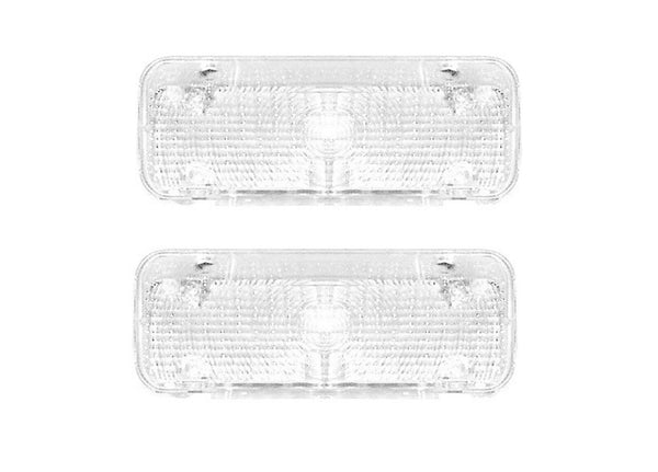 71-72 Chevy C10 Truck Clear Front LH & RH Bumper Turn Signal Lights Park Lamps