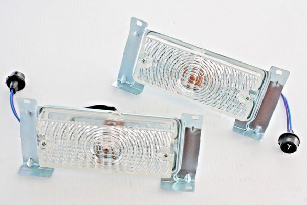 Pair 69-70 Chevy C10 Truck LH/RH Grill Turn Signal Light Parking Lamp Assembly