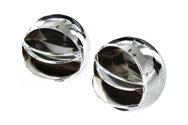 67-72 Chevy/GMC C10 Truck Chrome & Black Round A/C Side Vents Air Conditioning