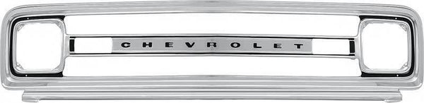 69-70 Chevy C10 Truck Aluminum Outer Grill with "CHEVROLET" Logo