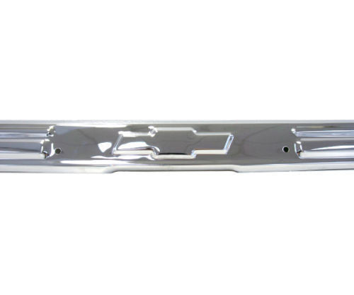 67-72 Chevy C10 Truck Chrome Bowtie Door Sill Scuff Plates with Screws Pair