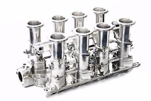 SBF 351W Polished Aluminum EFI Fuel Injection Hilborn Style Down Draft Ford