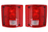 (2) 73-87 Chevy/GMC Truck Fleetside Rear Red Tail Light Lenses Pair