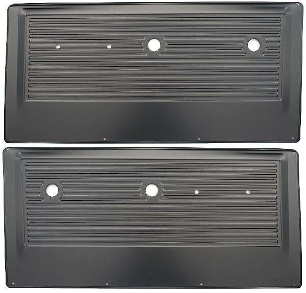 67-72 Chevy/GMC Pickup Truck Black Inner Interior Stamped Steel Door Panel PAIR