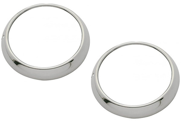 48-54 Chevy/GMC Truck Headlamp Bezels Rings Polished Stainless with Clips (Pair)
