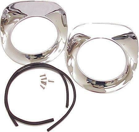 55-56 Chevy Pickup Truck White Front Grille Assembly with Chrome Headlight Bezels