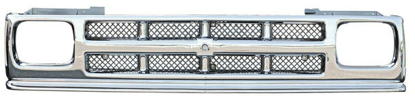 91-93 Chevy S10 91-94 S10 Blazer Chrome Plastic Grille with Black Details & Mesh