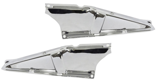 60-66 Chevy/GMC Truck Chrome Upper Radiator Support Tie Bar Baffle Filler Panels